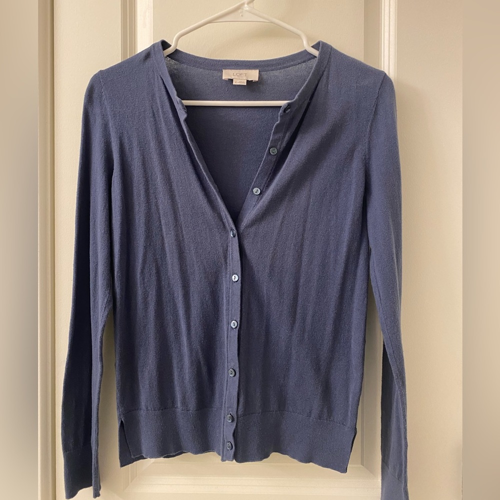 LOFT grey cardigan, XS